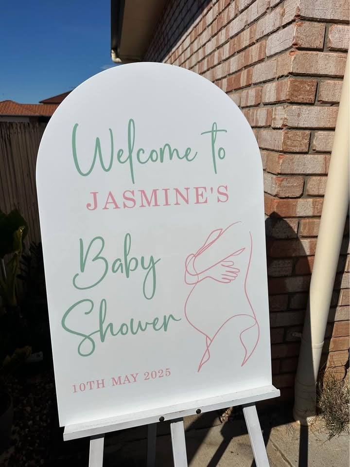 Baby shower sign hire photo 2