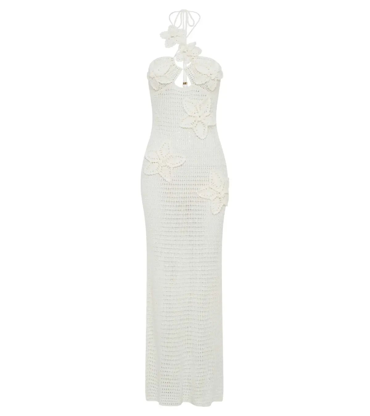Meshki Kyla Floral Crochet Maxi Dress Ivory Size M / AU 10 photo 4