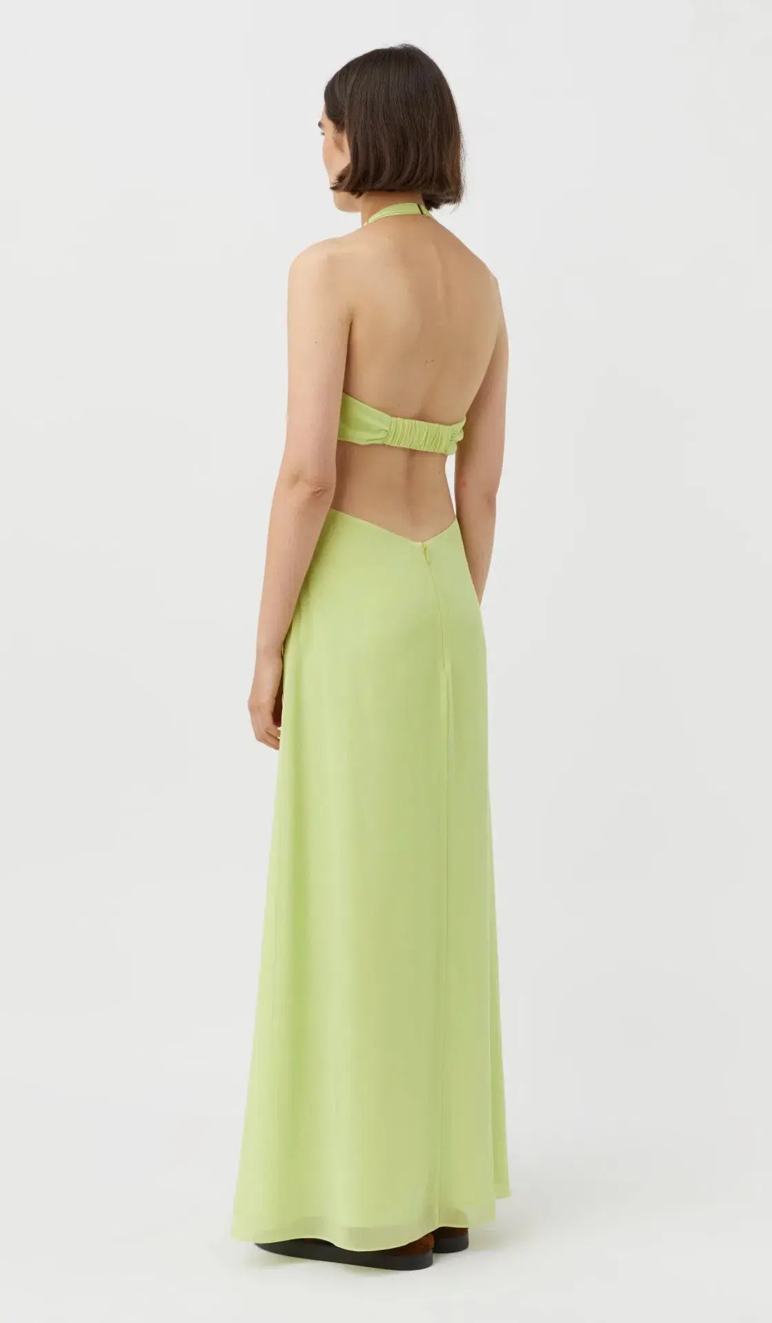 Camilla And Marc Zandar Cut Out Halter Dress In Apple Sorbet Au Size 12 photo 3