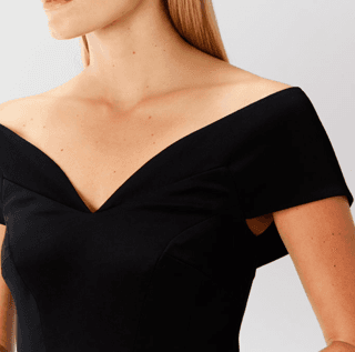 Coast Jessa Bardot Shift Dress Black Size 12 photo 4