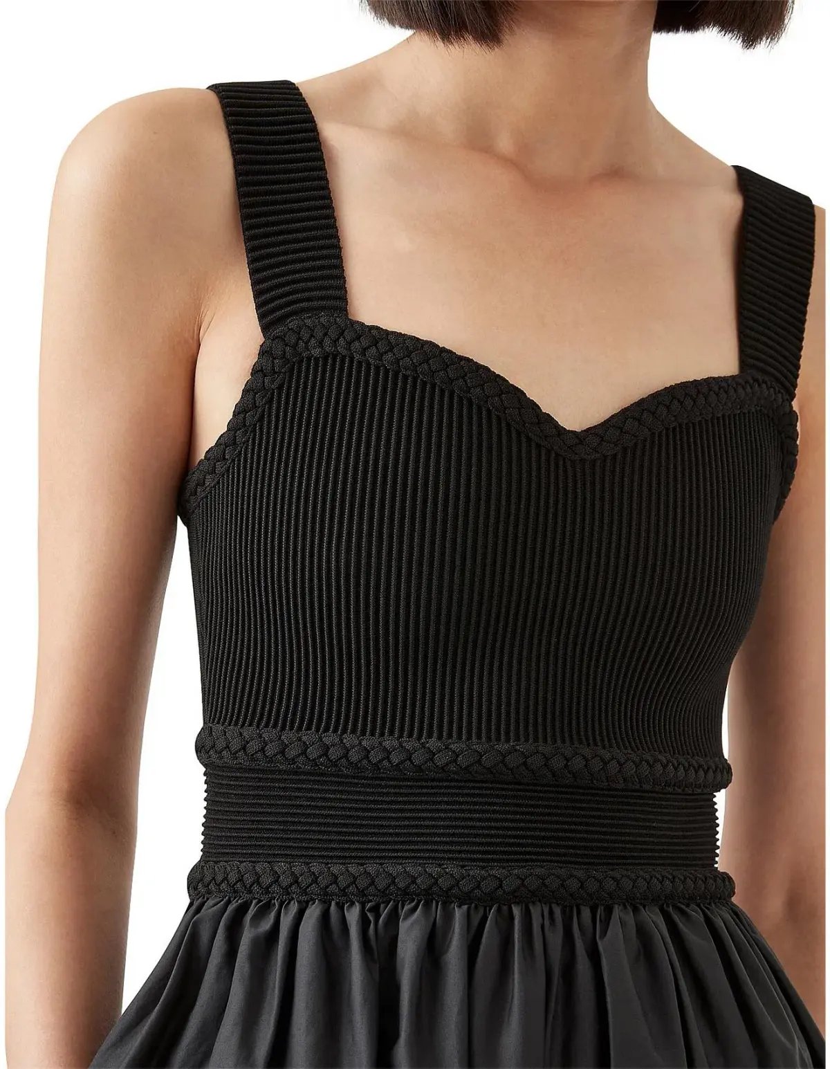 Aje Romarin Dress Black Size M/AU 10 photo 3