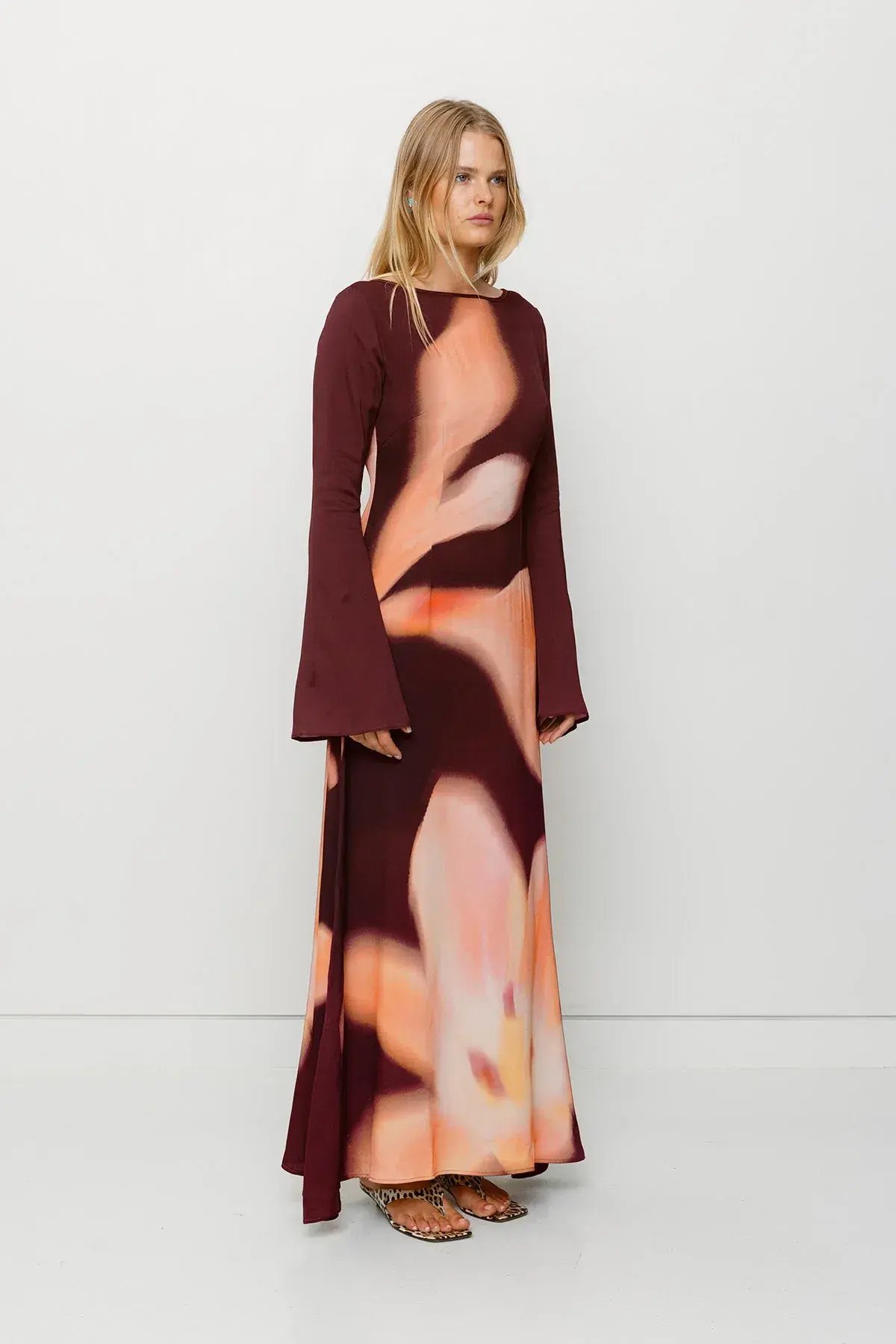 The Wolf Gang Leona Maxi Dress / Cocoa Flower Size 8 photo 3