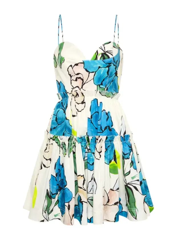 Aje Maya Tiered Mini Dress Cool Camellia Size AU 4 photo 4