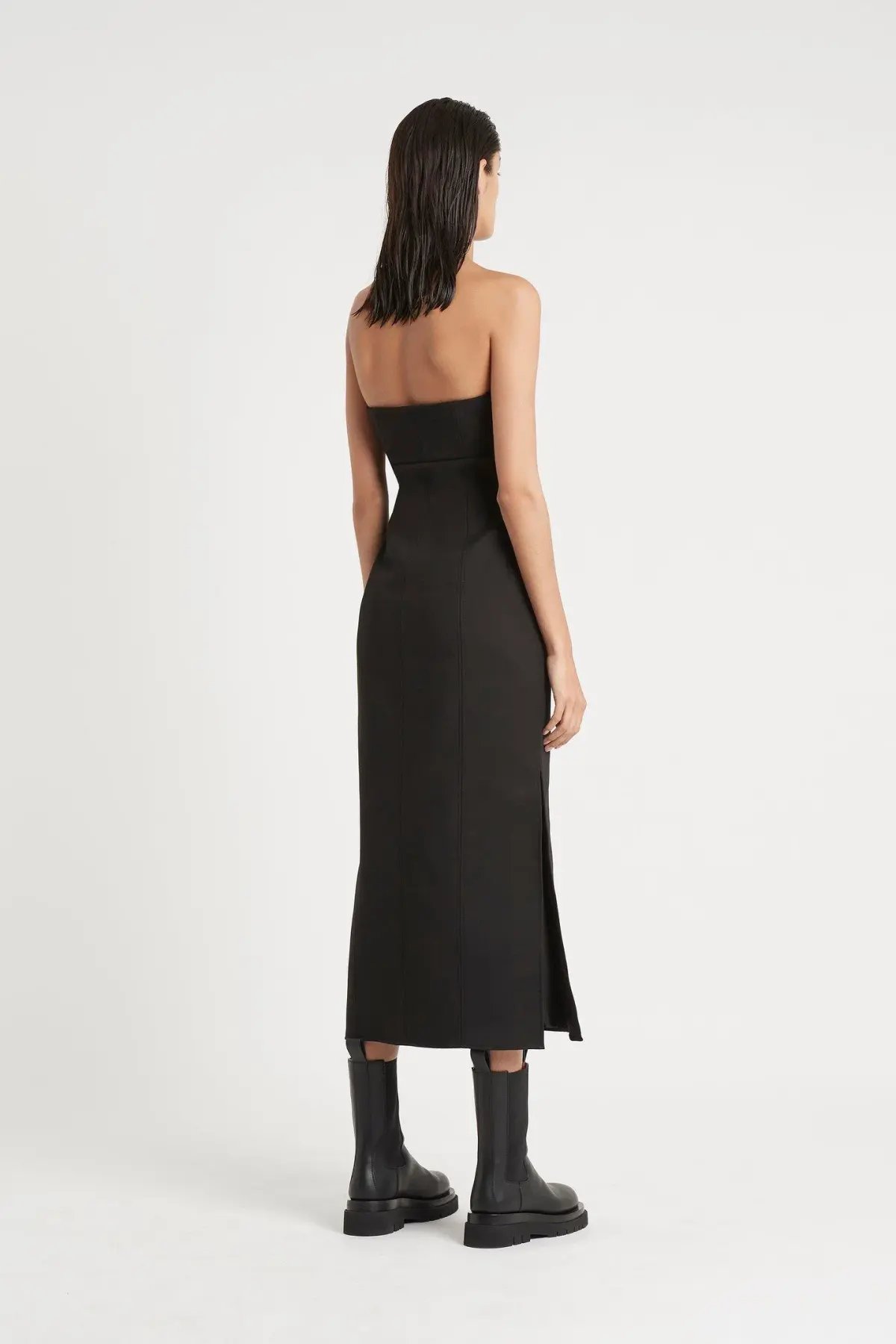 Sir The Label Andre Strapless Midi Dress Black Size 0 / AU 6 photo 3