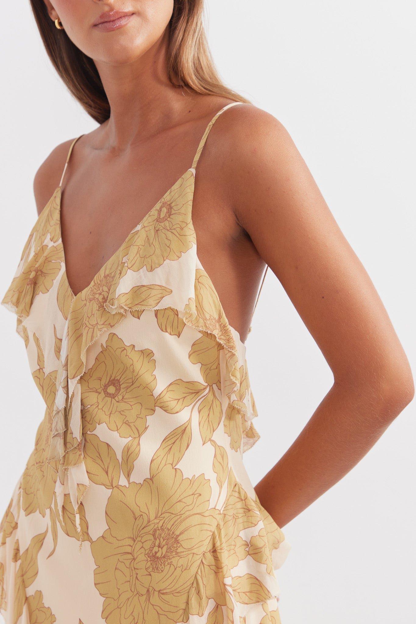 PASDUCHAS DARLING CASCADE MIDI - GOLDEN photo 7