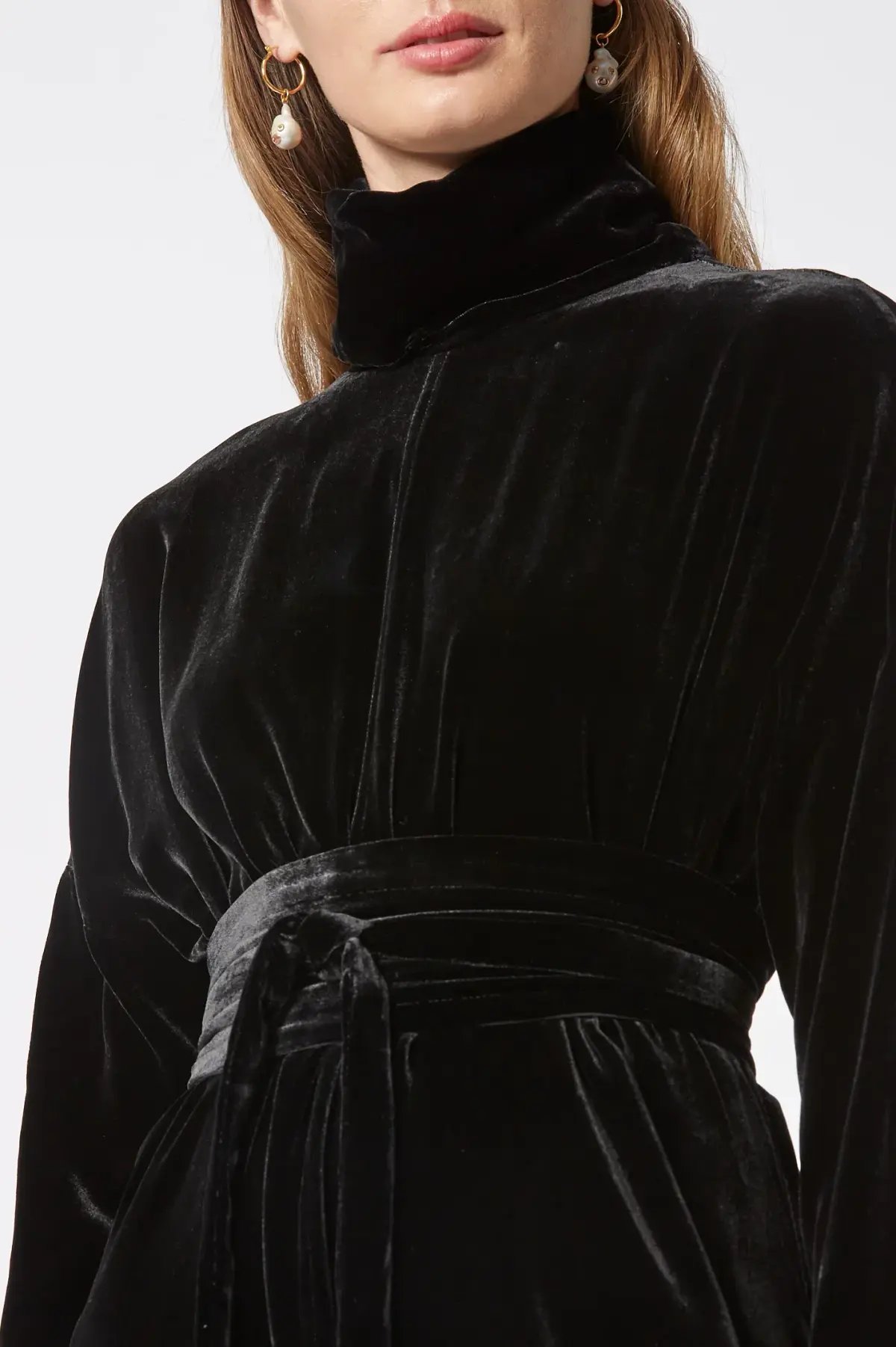 Scanlan Theodore The Velvet Dress in Black in Size 10 photo 3