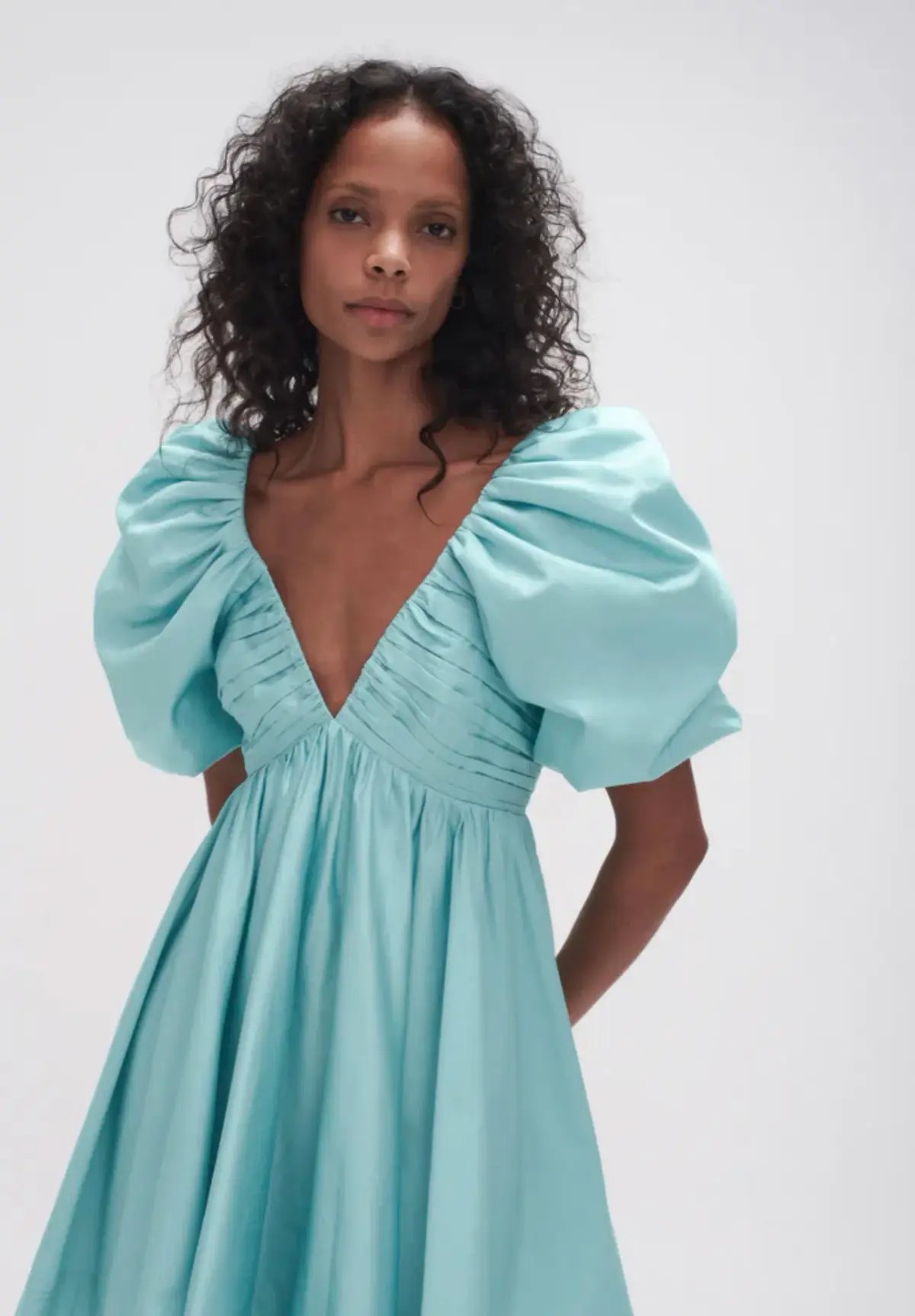 Aje   Gabrielle Plunge Mini Dress   Spearmint Blue   Size 8 / S photo 2