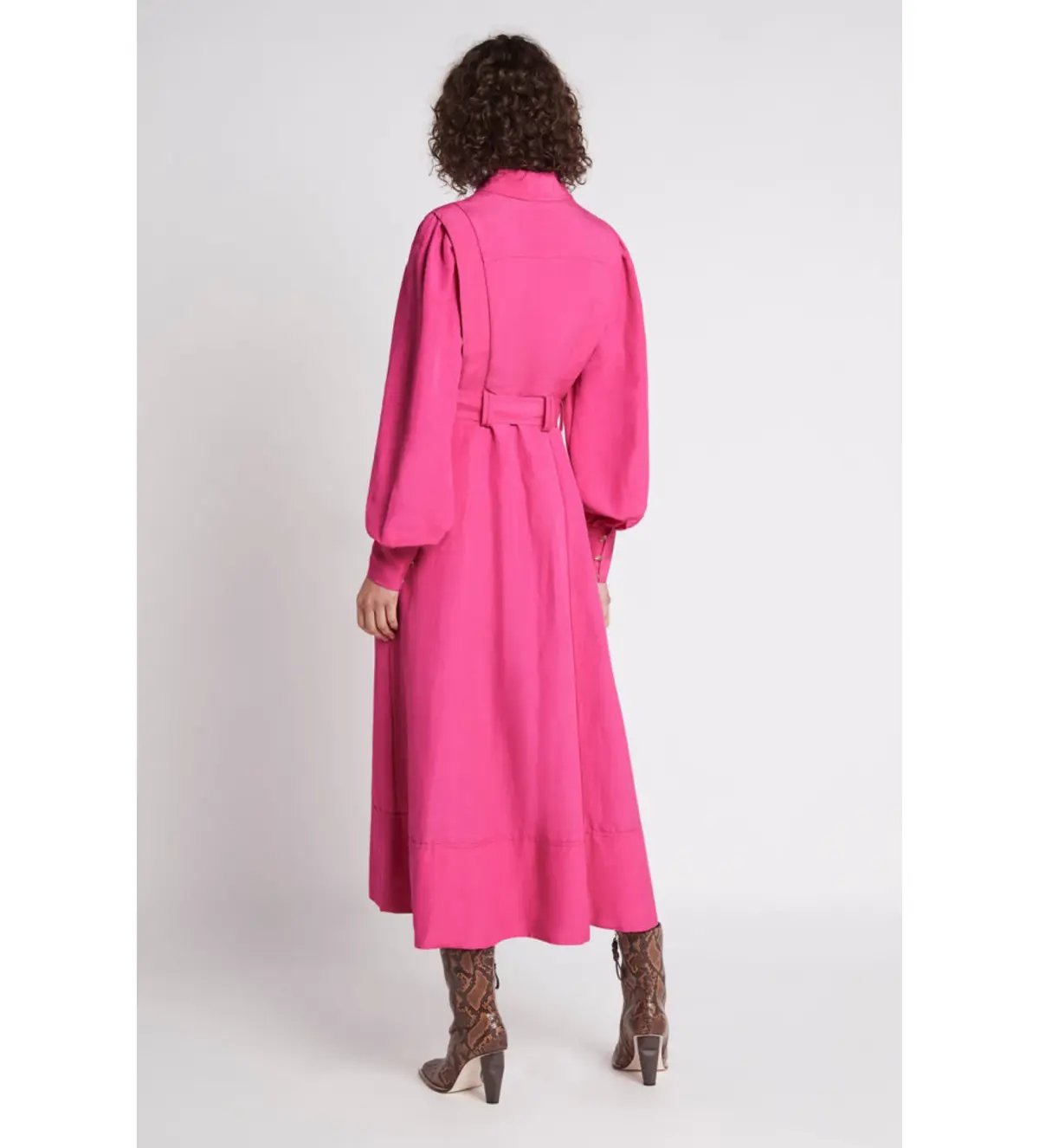 Aje Admiration Midi Shirt Dress Pink Size 14 photo 2