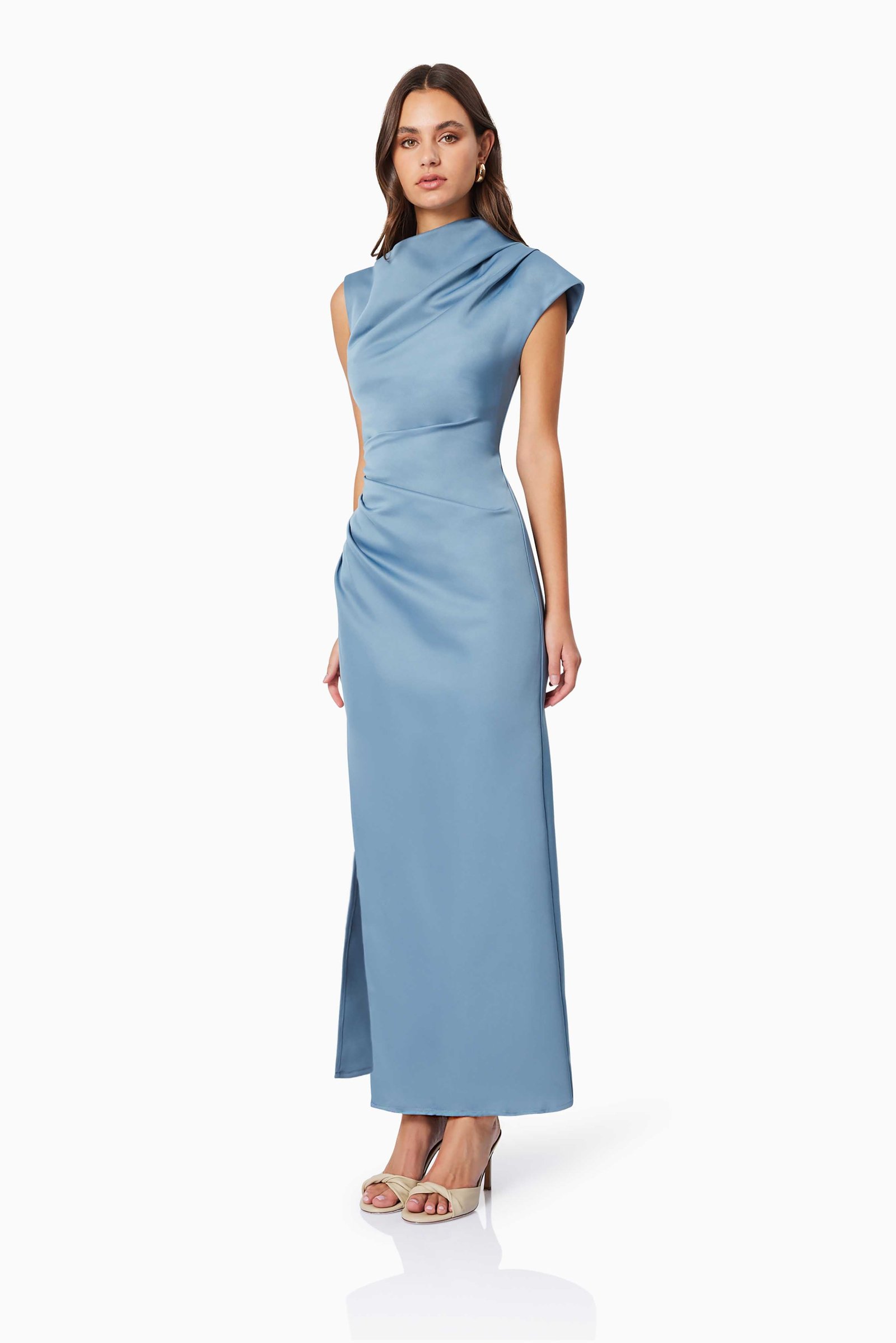 ELLIATT CORALIE MAXI DRESS - STEEL BLUE photo 3
