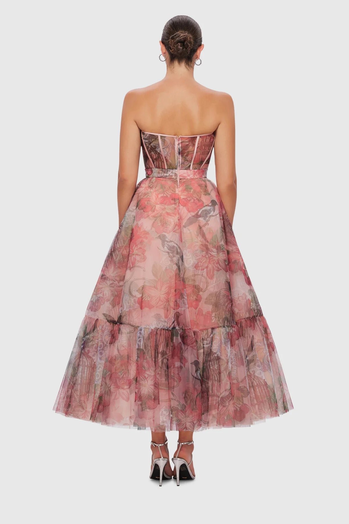 LEO LIN RAE BUSTIER MIDI DRESS - AZALEA PRINT IN FORTUNE photo 7