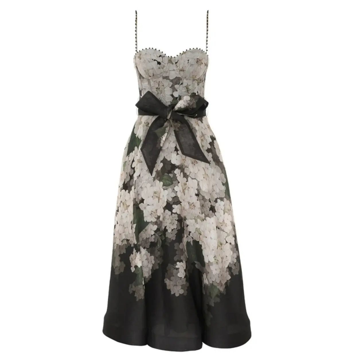 Zimmermann Balance Picnic Dress Black Hydrangea Size AU 8 photo 3