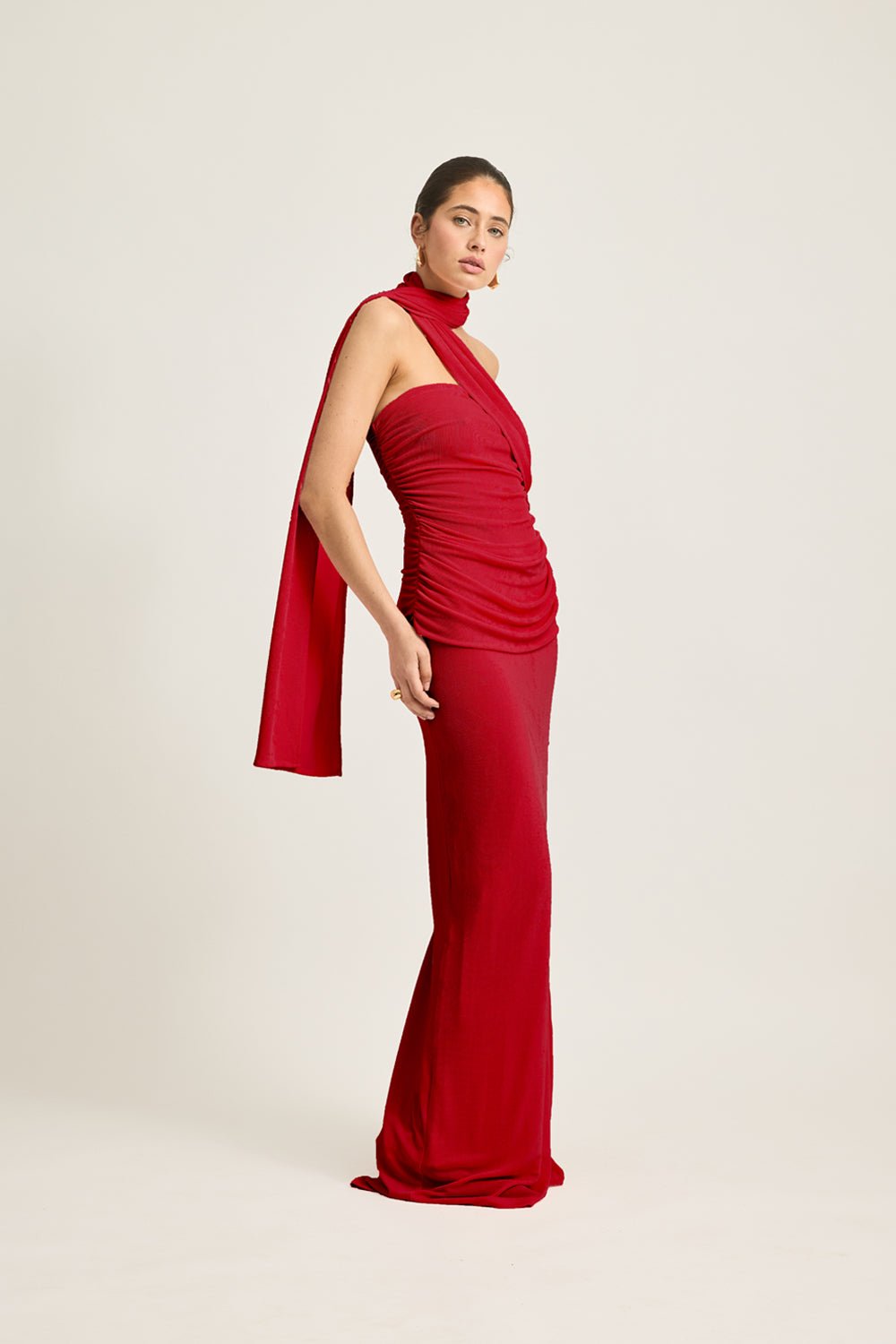 TOJHÀ IESHA DRESS - CHERRY RED photo 2