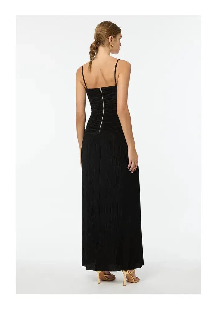 Manning Cartell Double Time Pleat Dress Black Size 6 photo 3