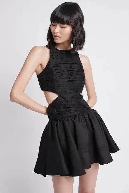 Aje Introspect Cut Out Mini Dress Black Size AU 6 photo 2
