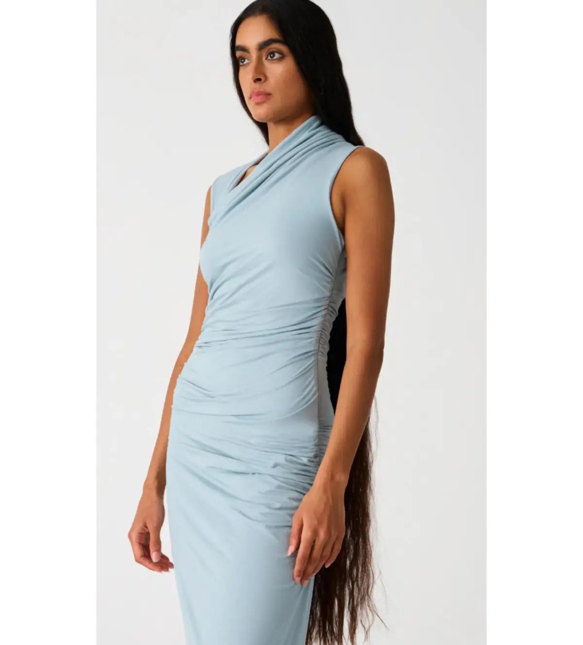 Misha Albie Jersey Maxi Dress  Seafoam Blue Size 8 photo 2