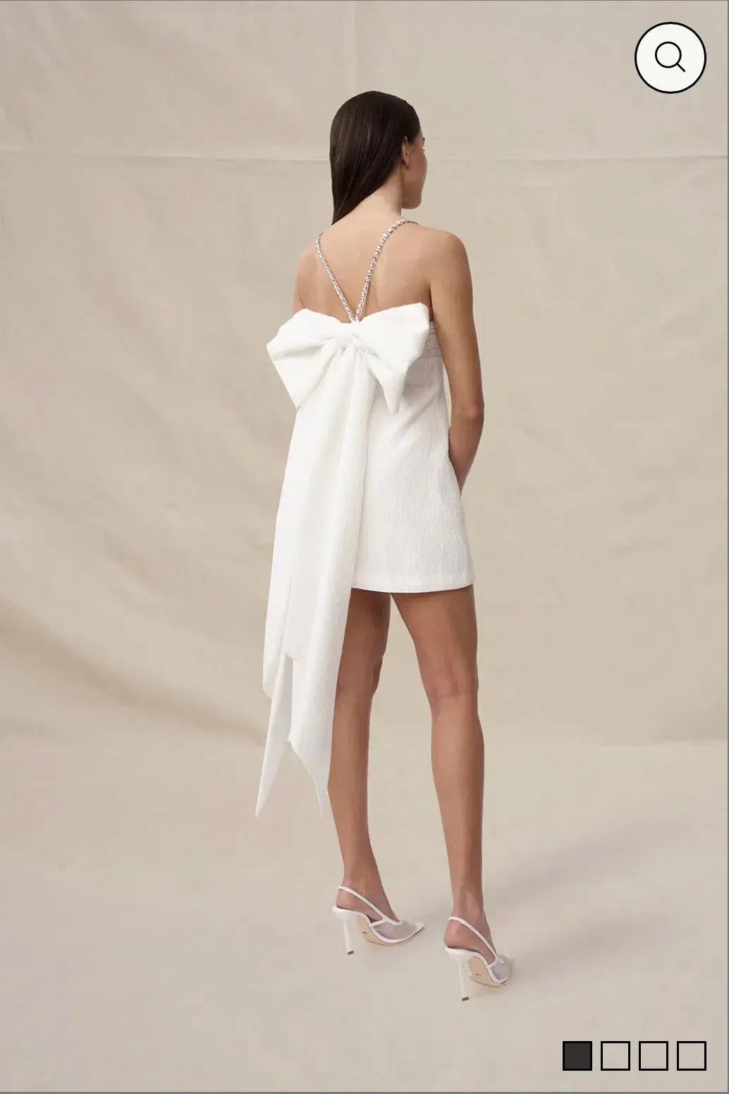 By Johnny Brooklyn Bow Back Mini Dress Size 10 photo 4