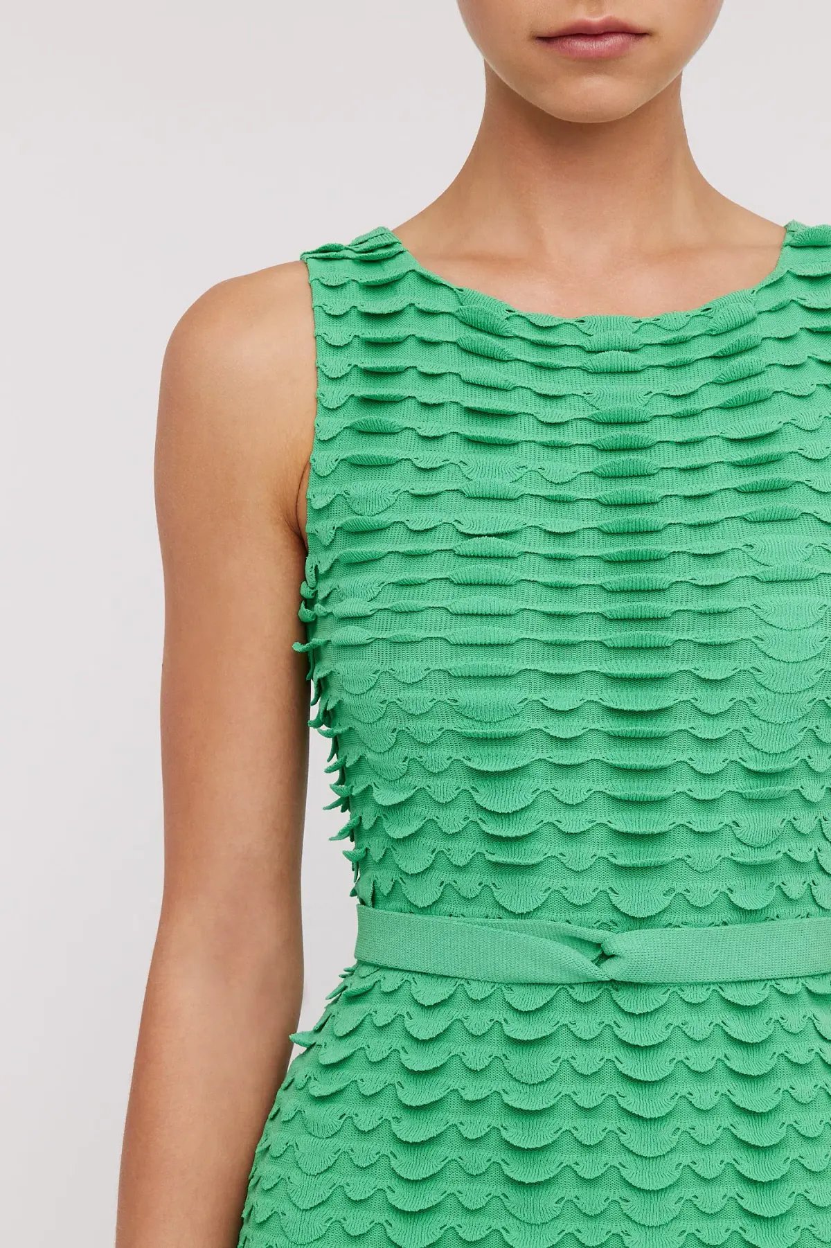 Scanlan Theodore Scallop Stitch Knit Dress Green Size M/ AU 10 photo 4