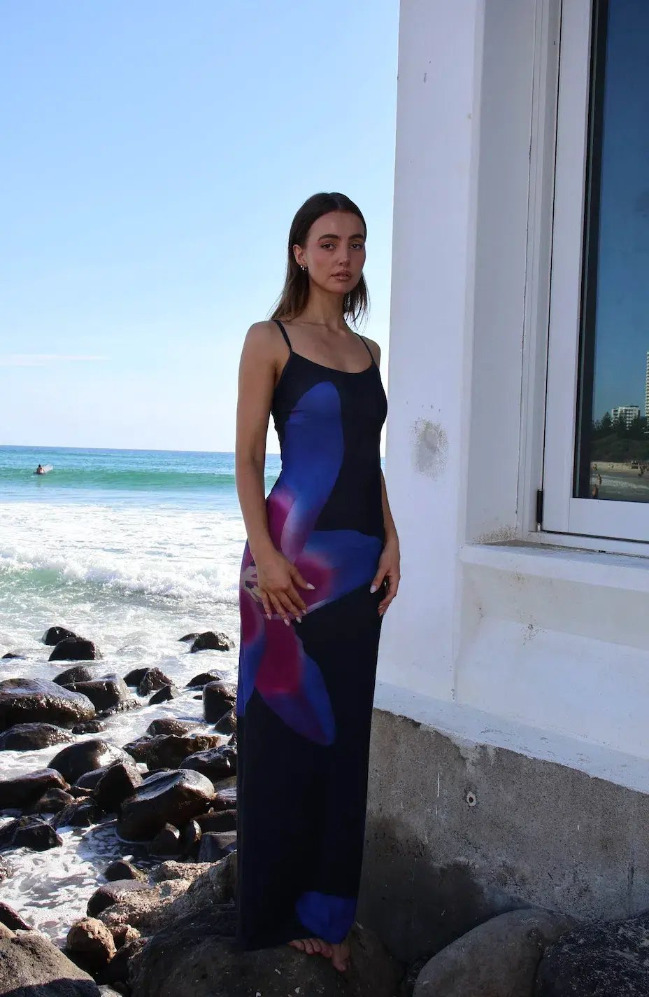 Rat & Boa Midnight Lily Floral Slip Dress Print Size AU 8 photo 6
