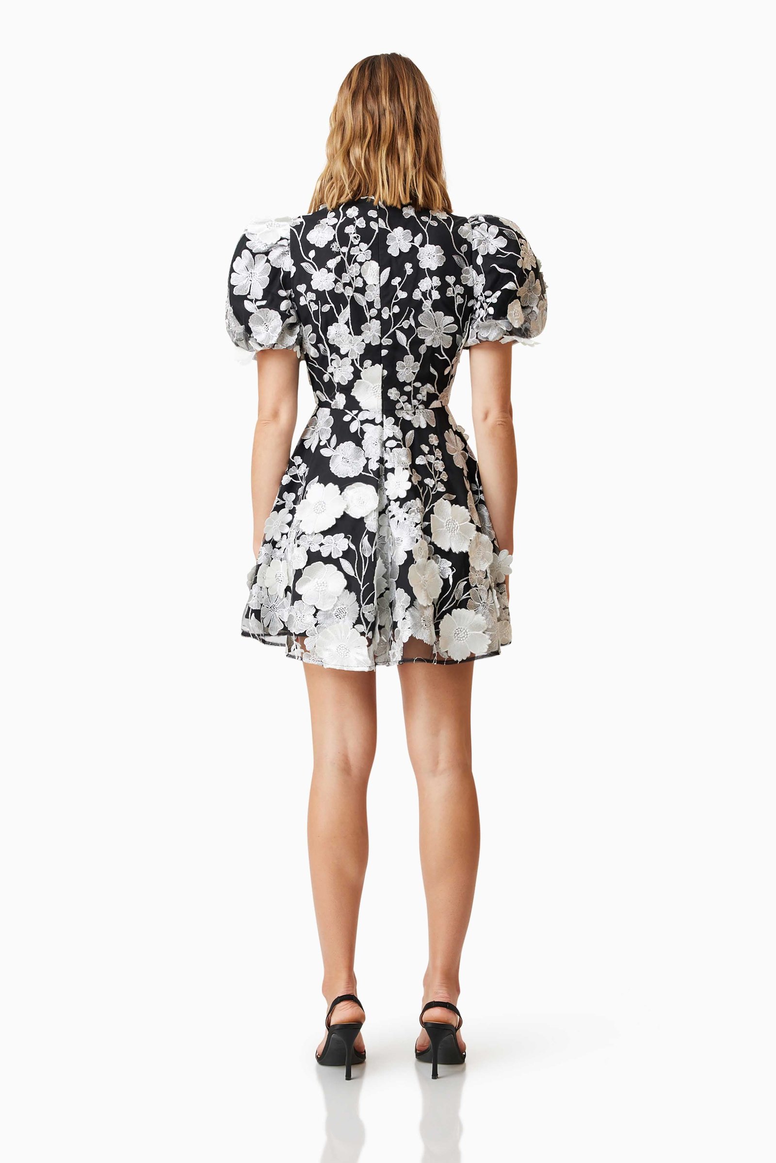 ELLIATT SELENE MINI DRESS - BLACK/WHITE photo 4