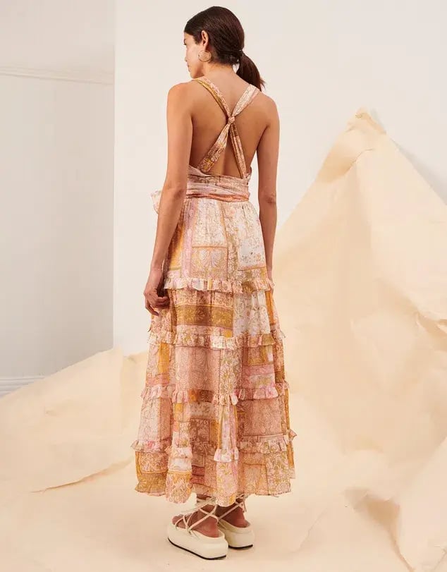 Kate Ford Larissa V Ruched Gown In Electra Size AU 12 photo 3