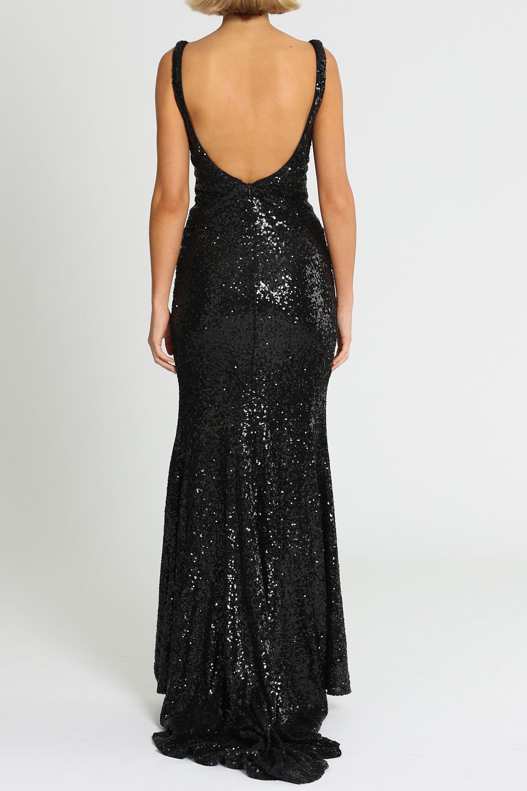 Annalise Sequin Gown - Black photo 3
