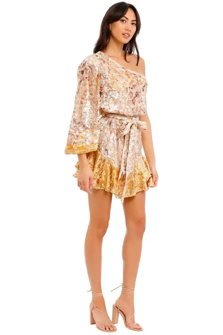 Hemant & Nandita Kalon One Shoulder Mini Dress Size 10 photo 2