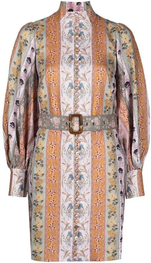 Zimmermann Luminous Mixed Ribbon Mini Dress Floral Size 0P/ AU 6 / US 2 photo 5