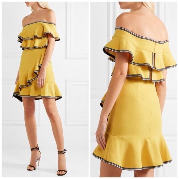 Rebecca Vallance Courtside Ruffle Mini Dress Zest Size 8 photo 3