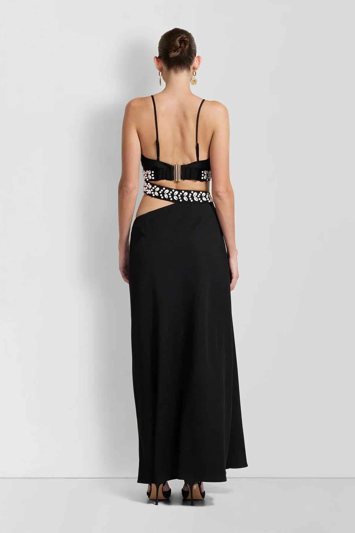 THE WOLF GANG LA PLAYA MAXI DRESS - NOIR photo 6