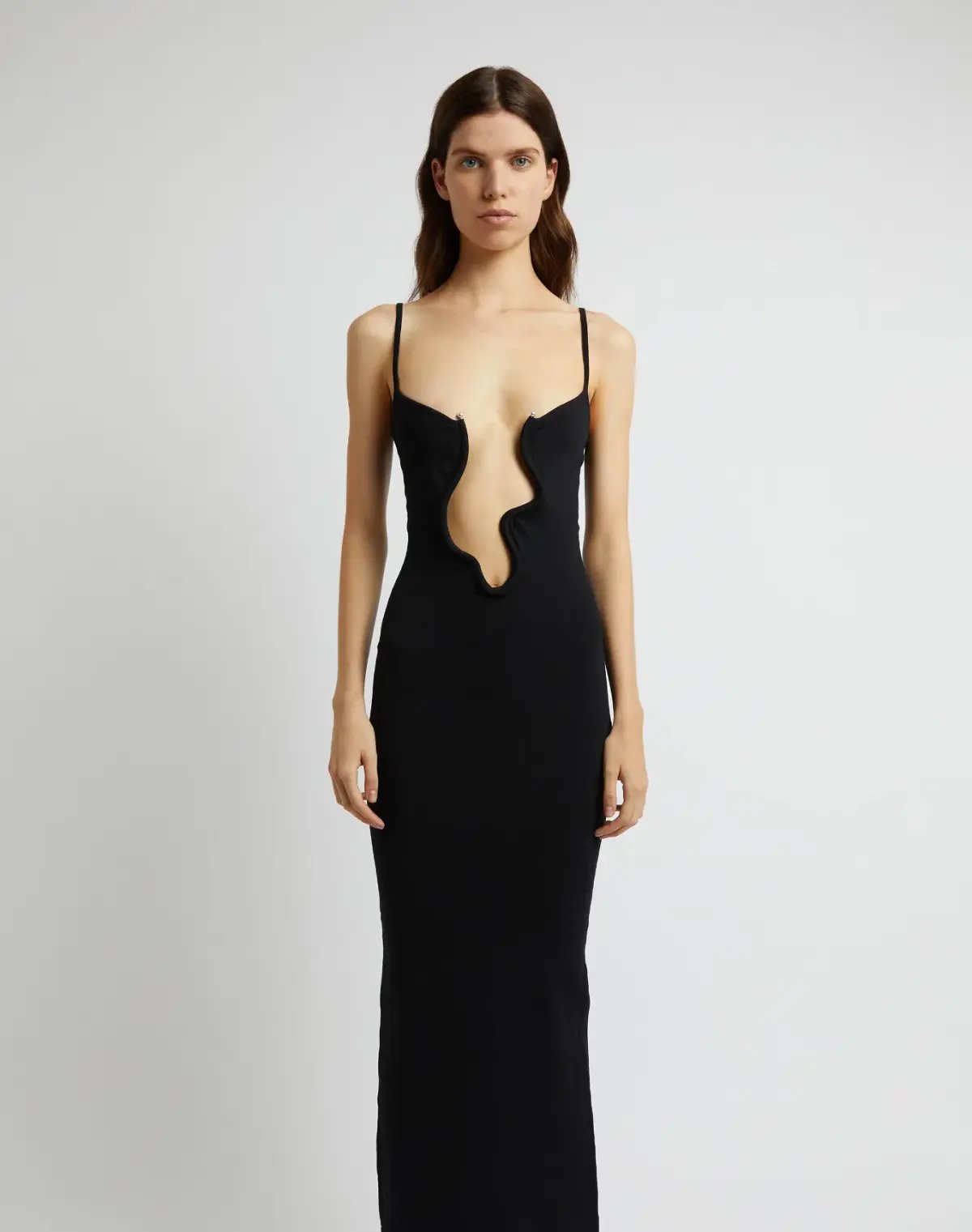 Christopher Esber Salacia Wire Column Dress Black Size 8 photo 2