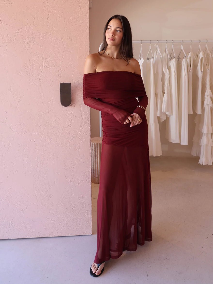 By Nicola Belle Maxi Dress - Berry photo 3