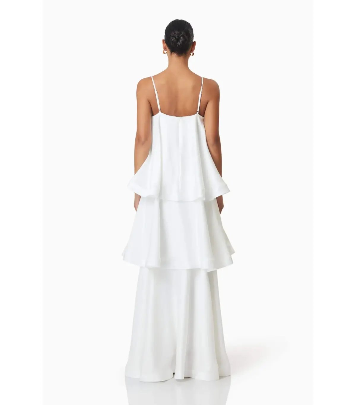 Elliatt Tilly Tiered Maxi Dress White Size AU 8 photo 3