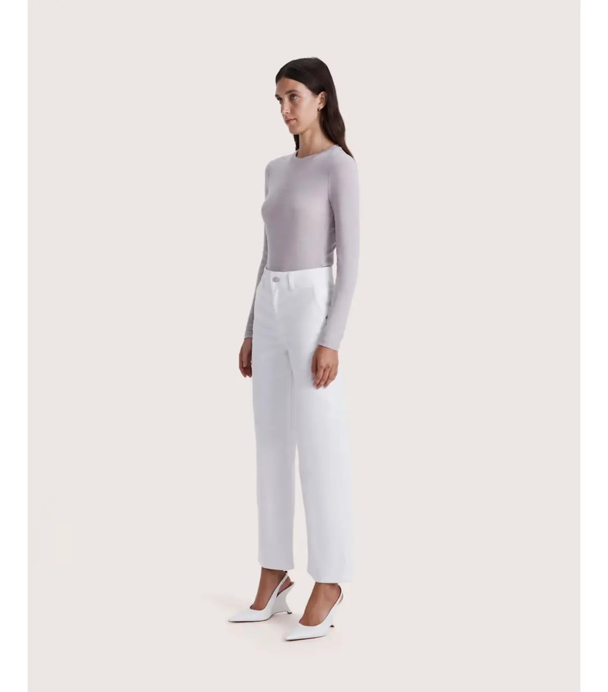 Saba Ava Wide Leg Midi Jean White Size AU 16 photo 3