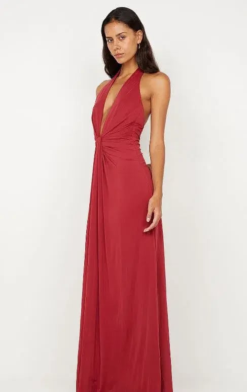 Bec and Bridge Susie Plunge Maxi Dress in Cherry Size 6 photo 3