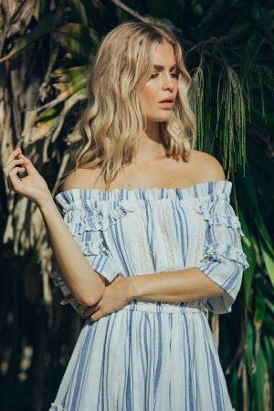 Steele Panama Off Shoulder Dress size 8 photo 4