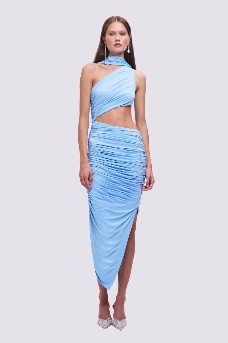 Suboo Taylor Draped Maxi Dress - Sky Blue photo 3