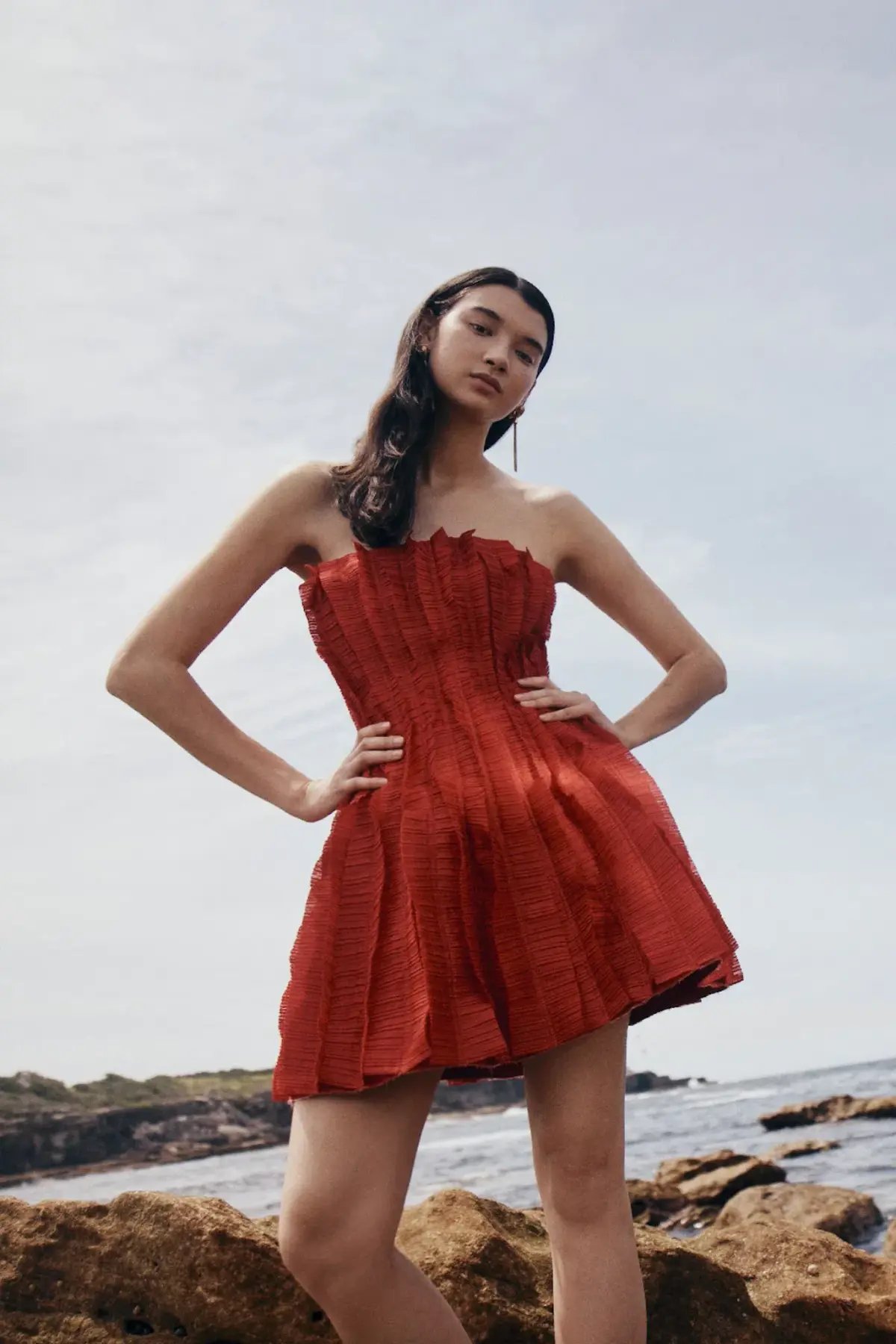Aje Hybrid Mini Dress Red Size photo 7