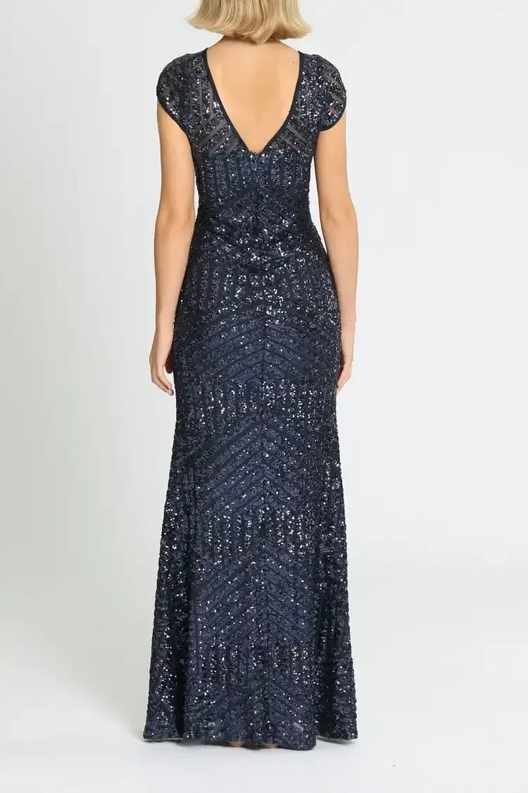 L'amour Grace Gown Navy Size AU 8 photo 3