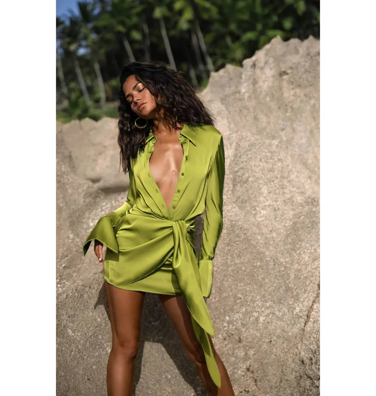 Rat And Boa Alanis Mini Dress in Green Size XL / AU 14 photo 2