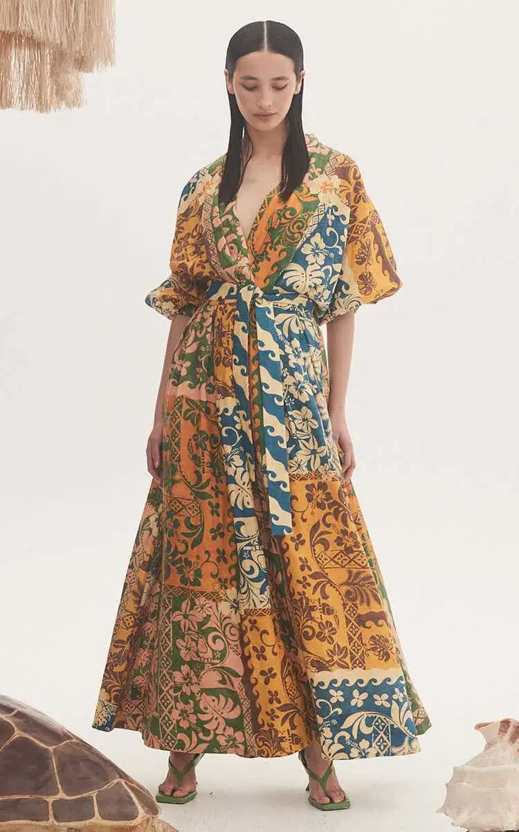 Alemais Archie Wrap Dress Multi Size 14 photo 4