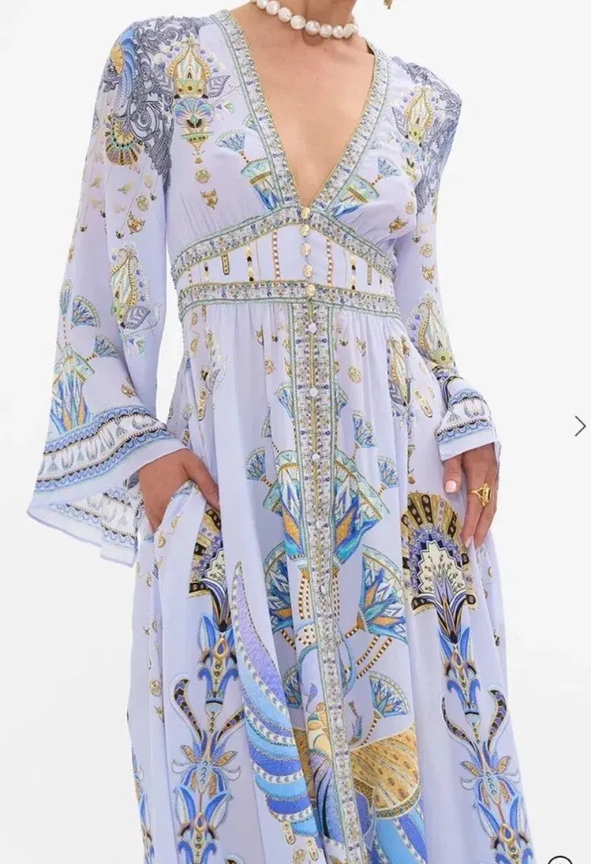 Camilla Under Scarab Skies Kimono Sleeve Maxi Dress Size 12/M photo 2