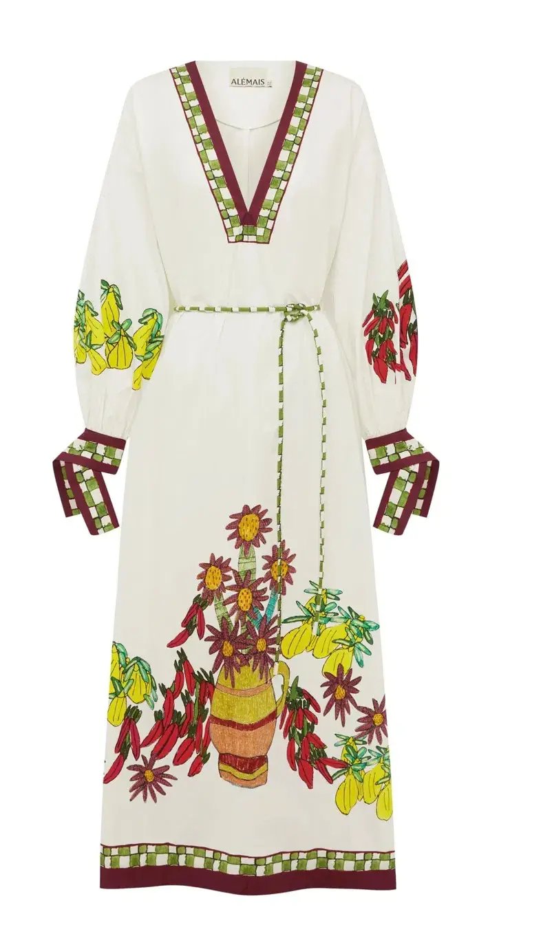 Alemais Katerina V Neck Midi Dress Size 10 photo 6