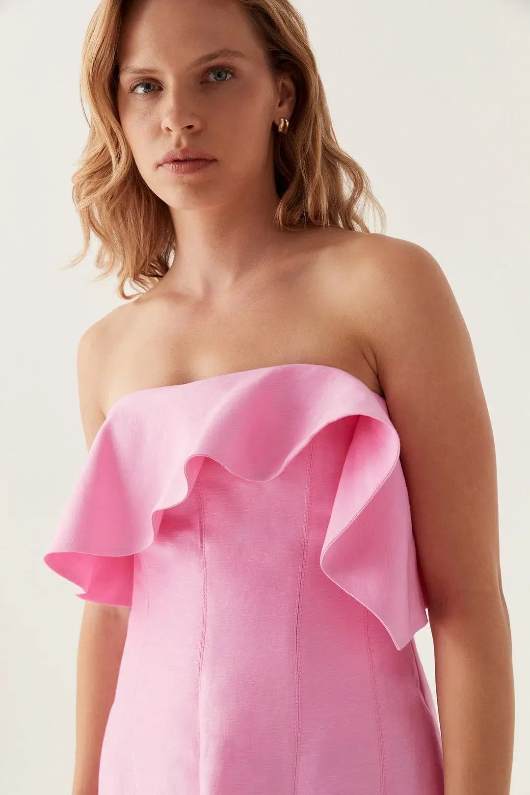 Aje Shallows Strapless Gown Pink Size 16 photo 4