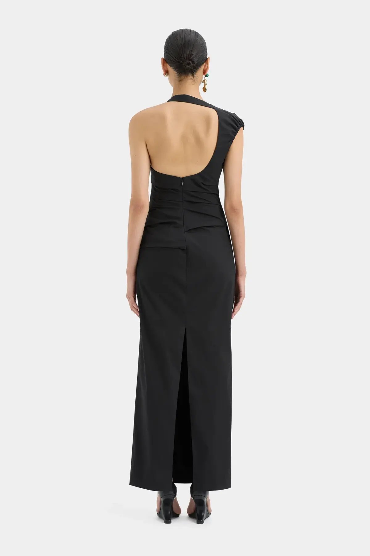 Sir the Label Giacomo Gathered Gown Black Size 8 photo 2