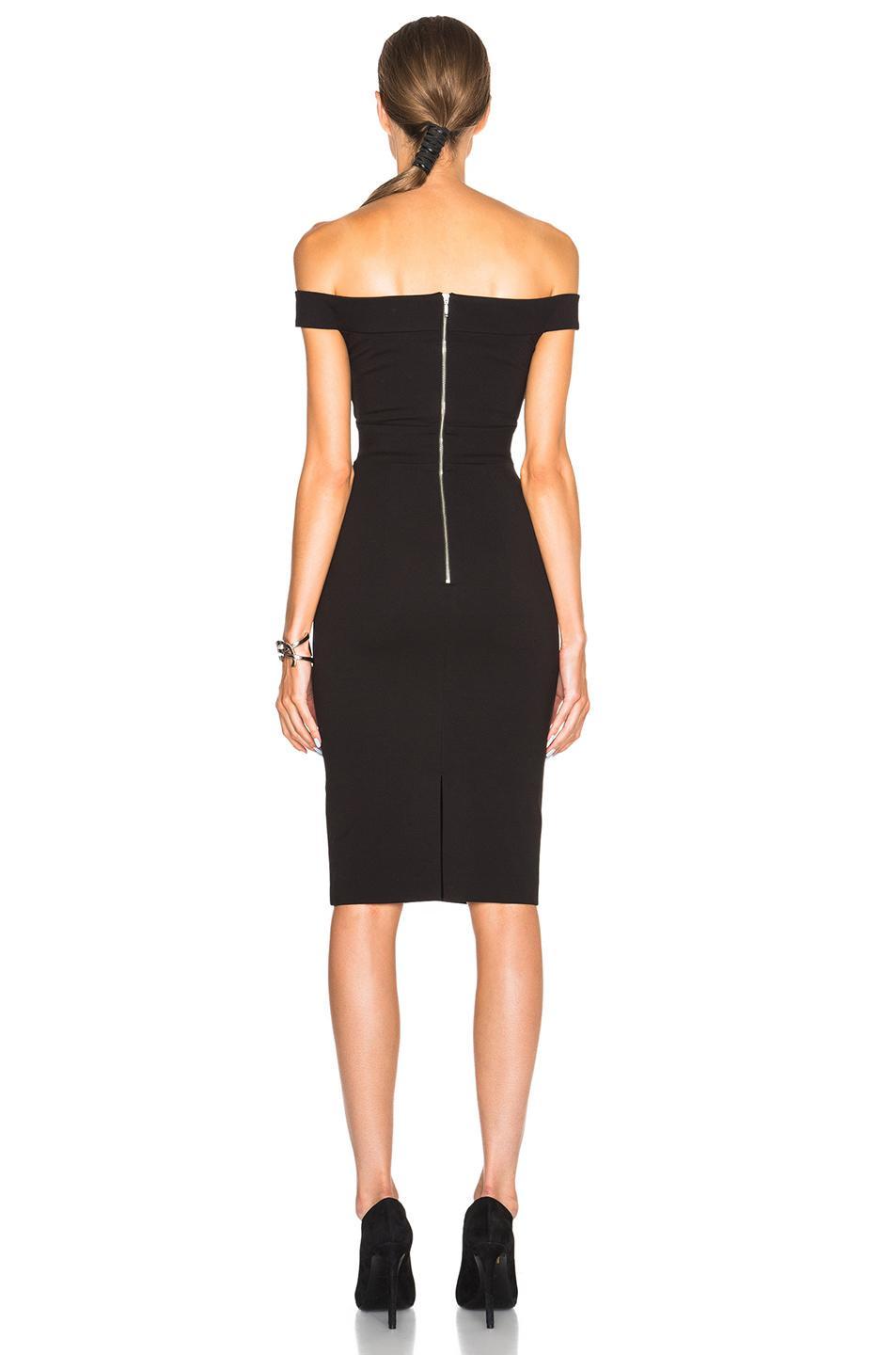 NICHOLAS THE LABEL // PONTI OFF SHOULDER STRAP DRESS photo 3