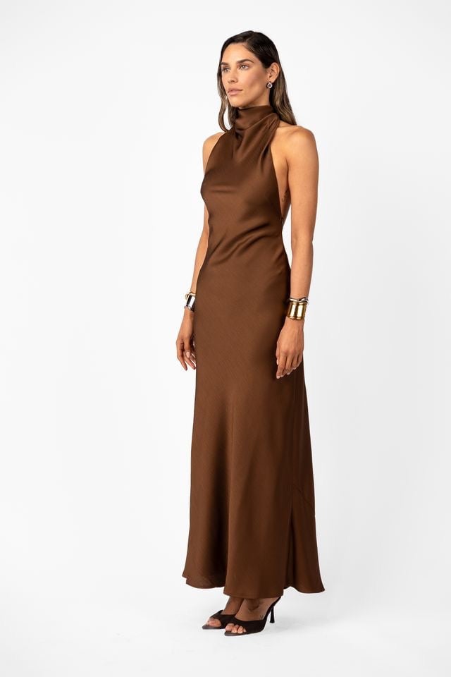 One Fell Swoop Kristina Dress - Kobicha Satin photo 2
