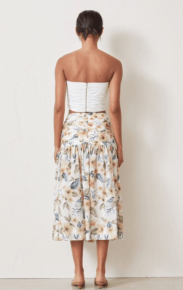 Bec & Bridge Fleurette Midi Skirt Print Size 6 photo 4