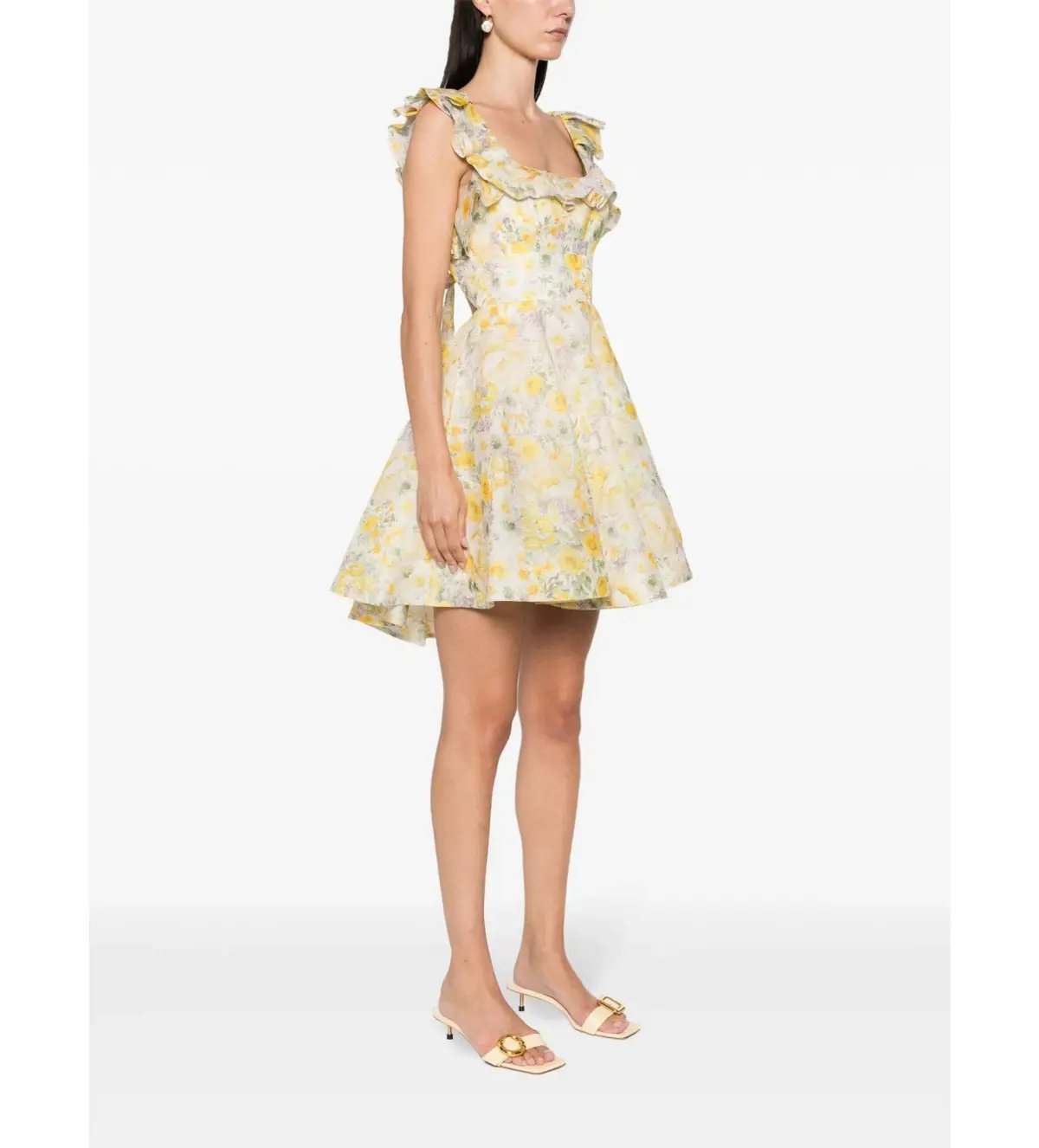 Zimmermann Harmony Frilled Mini Dress in Citrus Garden Print Size o / AU 8 photo 2