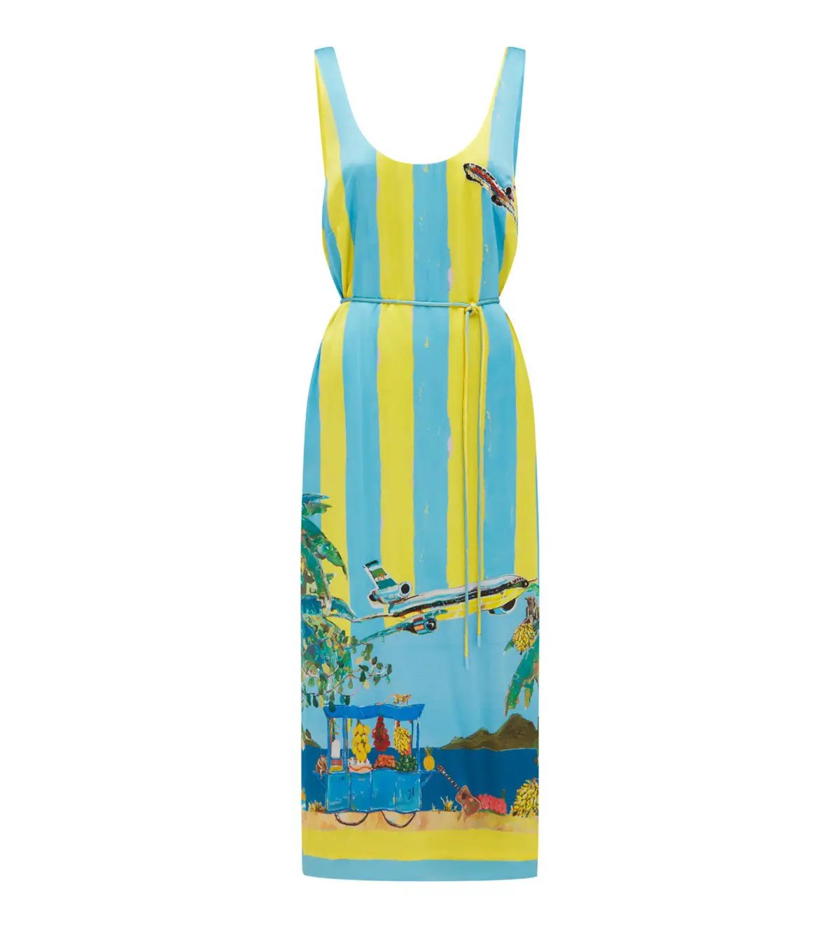 Alemais All Aboard Sleeveless Midi Dress Print Size AU 16 photo 4
