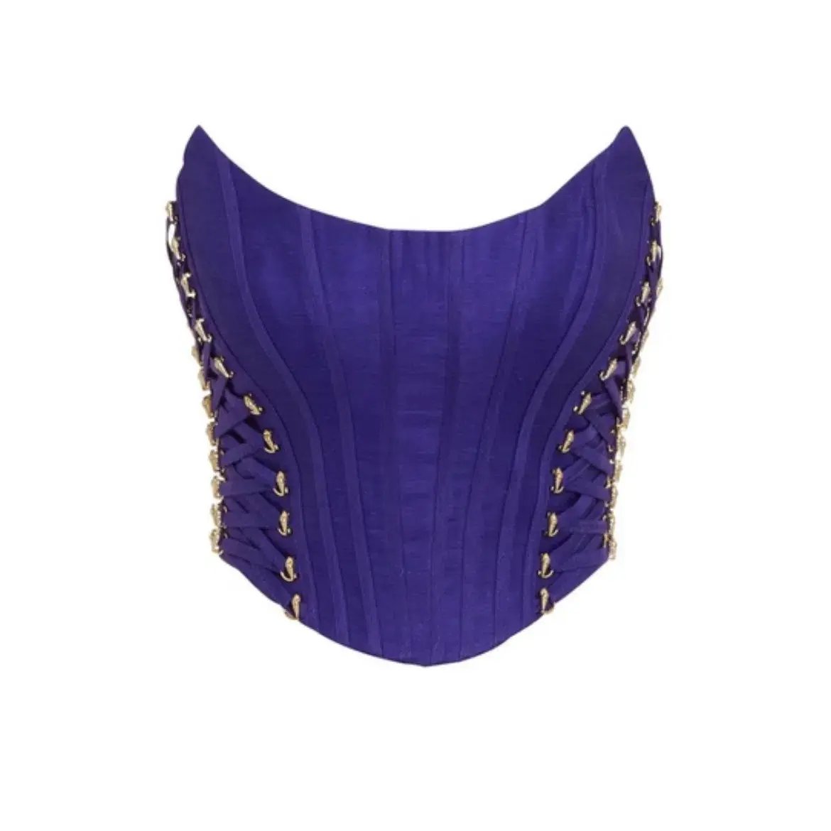 Zimmermann Tama Lace Up Corset Ultramarine Size 2/Au 12 photo 4